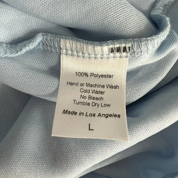 Lucy In‎ The Sky Santorini Satin Wrap Dress One Shoulder Women’s Size Large - Picture 10 of 11